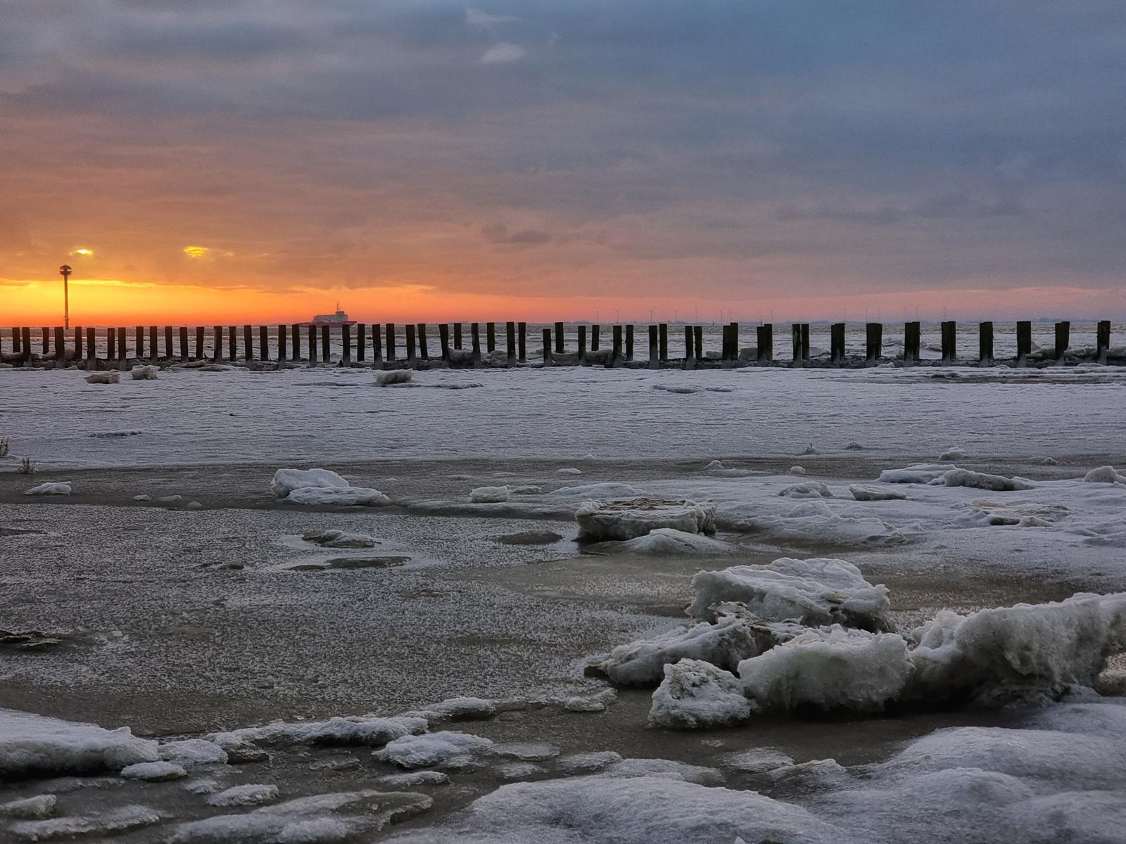 Wremen Strand im Winter